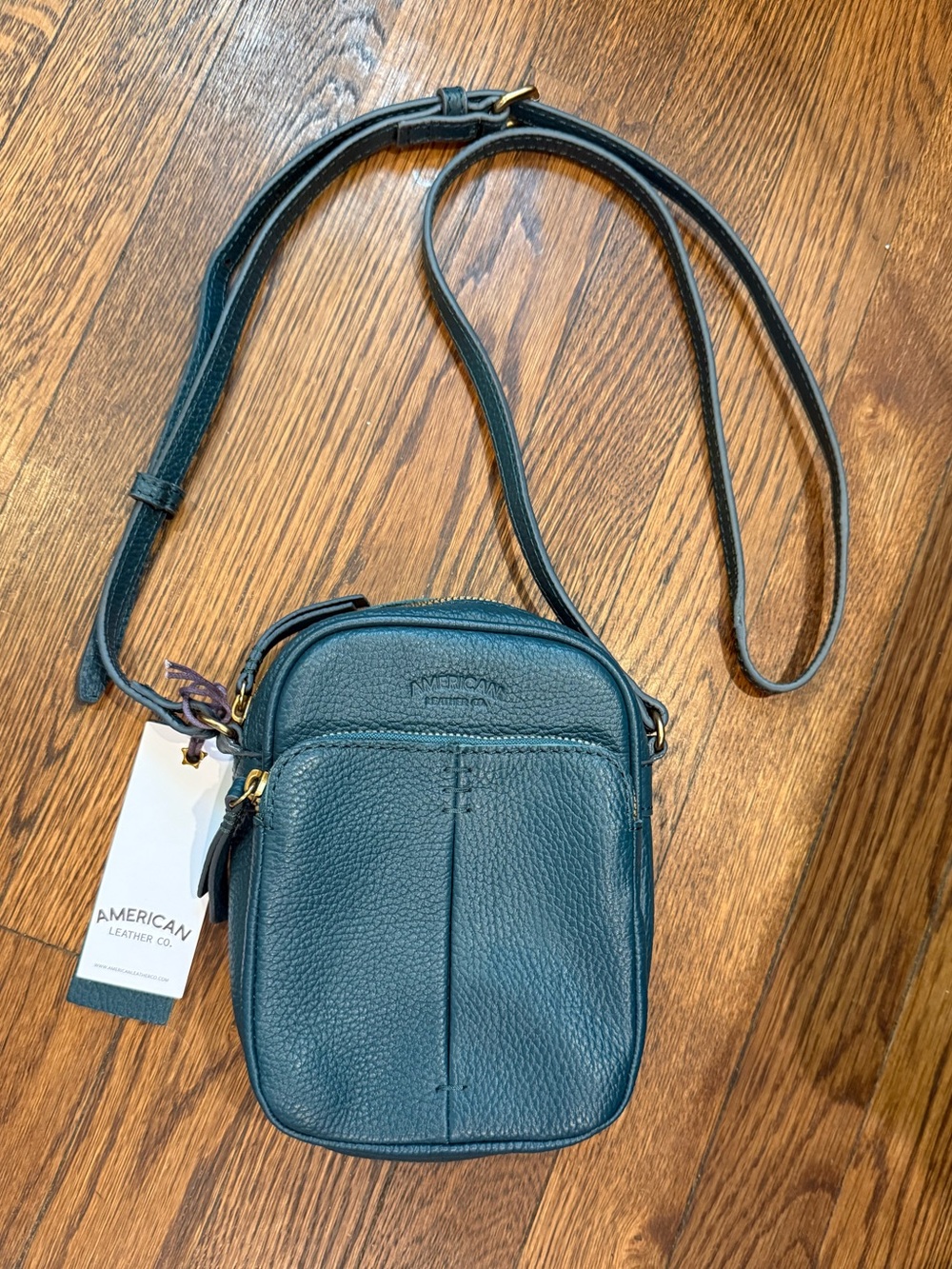NWT American Leather Co. Cleveland Mini Crossbody Tranform Teal Bag